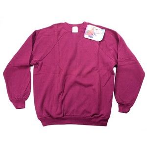 Hanes Her Way Sweatshirt Women's X-Large Bordeaux Red Vintage 90's Carol Alt